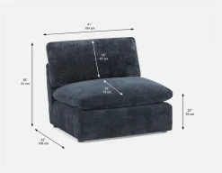 CHABLIS modular armless sofa customize to fit your space
