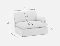 CHABLIS modular sofa right arm customize to fit your space
