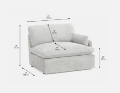 CHABLIS modular sofa right arm customize to fit your space