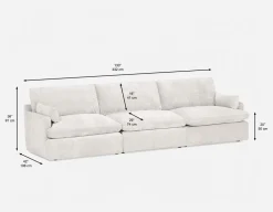 CHABLIS 3-pc modular interchangeable sofa