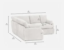 CHABLIS 3-pc modular interchangeable sofa