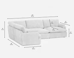 CHABLIS 4-pc modular interchangeable sofa