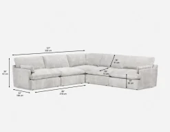 CHABLIS 5-pc modular interchangeable sofa