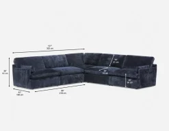 CHABLIS 5-pc modular interchangeable sofa
