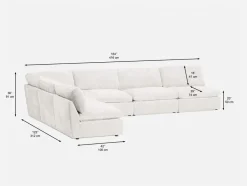 CHABLIS 6-pc modular interchangeable sofa