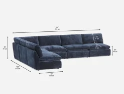 CHABLIS 6-pc modular interchangeable sofa