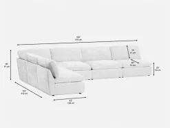 CHABLIS 6-pc modular interchangeable sofa