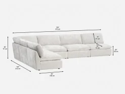 CHABLIS 6-pc modular interchangeable sofa