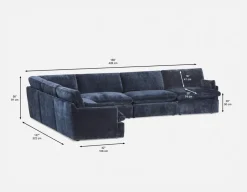 CHABLIS 6-pc modular interchangeable sofa