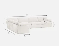 CHABLIS 6-pc modular interchangeable sofa