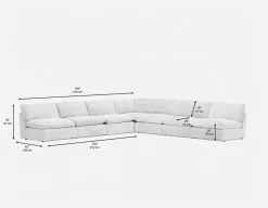 CHABLIS 7-pc modular interchangeable sofa