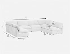 CHABLIS 8-pc modular interchangeable sofa