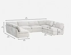 CHABLIS 8-pc modular interchangeable sofa