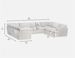 CHABLIS 8-pc modular interchangeable sofa