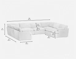 CHABLIS 8-pc modular interchangeable sofa
