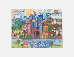 CITY YUL acrylic shadow box art 85 x 110 cm