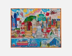 CITY YVR acrylic shadow box art 85 x 110 cm