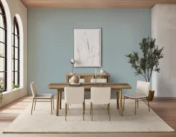 DALTON rustic farmhouse extendable acacia wood dining table 180cm