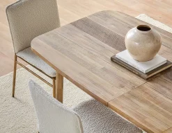 DALTON rustic farmhouse extendable acacia wood dining table 180cm