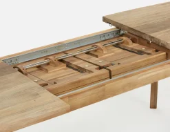 DALTON rustic farmhouse extendable acacia wood dining table 180cm