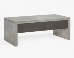 DAMIAN wood veneer lift-top coffee table with storage 84 cm
