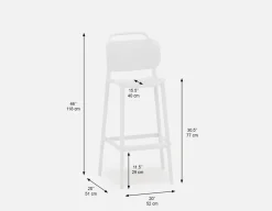 DARIA indoor/outdoor bar stool 76cm
