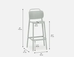 DARIA indoor/outdoor bar stool 76cm