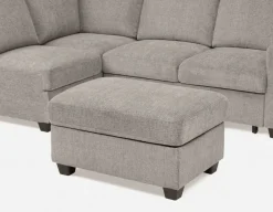 DELPHINE traditional left-facing sectional sofa-bed with storage