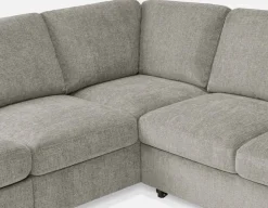 DELPHINE traditional left-facing sectional sofa-bed with storage