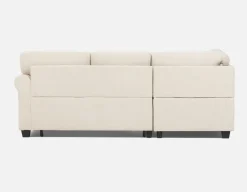 DELPHINE traditional left-facing sectional sofa-bed with storage