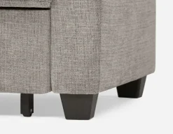 DELPHINE traditional left-facing sectional sofa-bed with storage