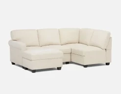 DELPHINE traditional right-facing sectional sofa-bed with storage