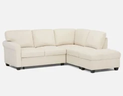 DELPHINE traditional right-facing sectional sofa-bed with storage