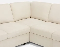 DELPHINE traditional right-facing sectional sofa-bed with storage