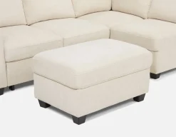 DELPHINE traditional right-facing sectional sofa-bed with storage