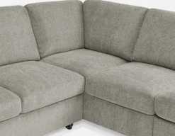 DELPHINE traditional right-facing sectional sofa-bed with storage