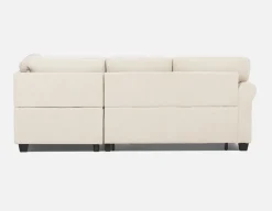 DELPHINE traditional right-facing sectional sofa-bed with storage