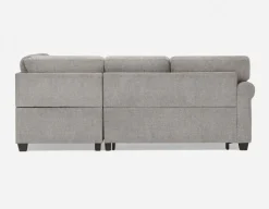DELPHINE traditional right-facing sectional sofa-bed with storage