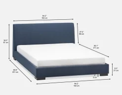DENICE modern contemporary upholstered queen size bed