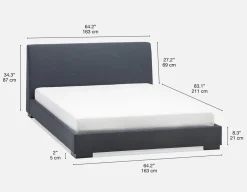 DENICE modern contemporary upholstered queen size bed