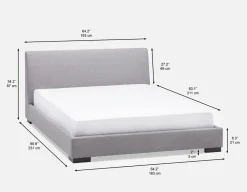 DENICE modern contemporary upholstered queen size bed