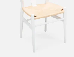 DENMARK beech wood and paper cord dining chair