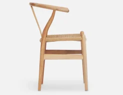 DENMARK beech wood and paper cord dining chair