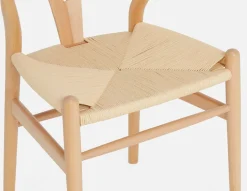 DENMARK beech wood and paper cord dining chair