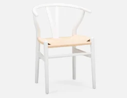 DENMARK beech wood and paper cord dining chair