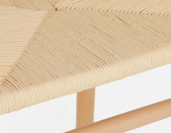 DENMARK beech wood and paper cord dining chair