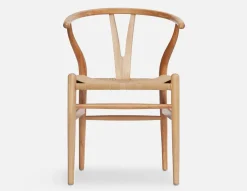 DENMARK beech wood and paper cord dining chair