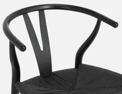 DENMARK beech wood and paper cord dining chair