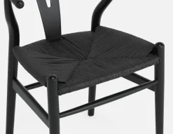 DENMARK beech wood and paper cord dining chair