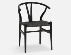 DENMARK beech wood and paper cord dining chair